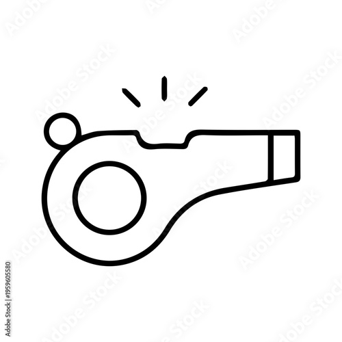 Whistle Blower Outline Icon