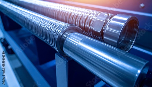 Industrial Metal Rollers in Manufacturing Facility.