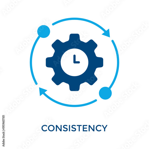 Consistency Icon Dual Tone Style. Vector Illustration For Graphic Design