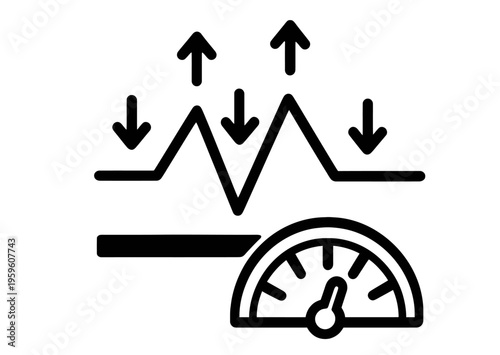 Mountain road and bike warning vector icon set with man holding sign in yellow design