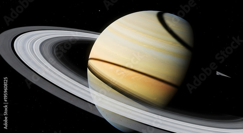 Saturn with Ring System Close-Up
