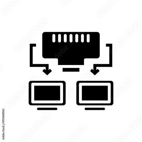 LAN Glyph Icon