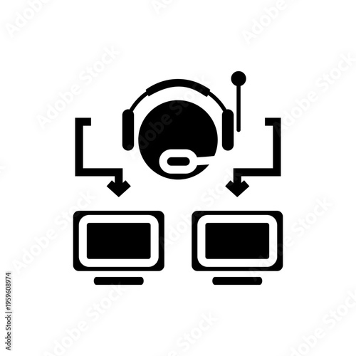 Online Support Glyph Icon