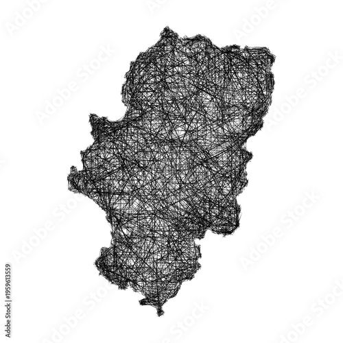 Sketch Aragon outline map design