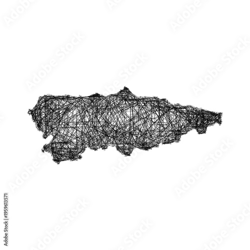 Sketch Asturias outline map design