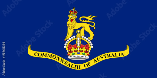 General Governor of Australia flag, Oceania, vector illustration