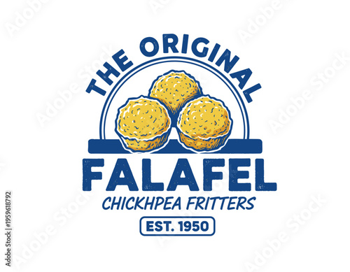 Eat well live well. Falafel local farm. Yellow Falafel vintage t-shirt design. Organic vegetable farm. Falafel vegetable artwork for t shirt print