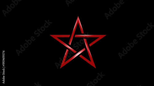 Free Download Red Star Symbol on Black Background for Graphic Design Purposes - GFXLoad