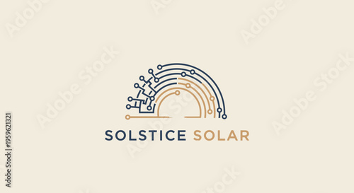 Solar energy logo, eco friendly symbol, renewable power icon, sustainable vector