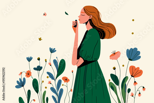 Spring Allergy Relief in Blooming Garden