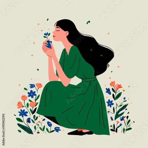 Spring Allergy Relief in Blooming Garden