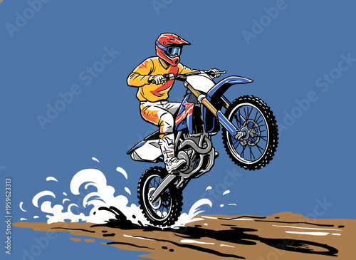 Build for speed. Motorcycle print design for t shirt print, poster, sticker, background and other uses. Legend race. Road speed graphic print.