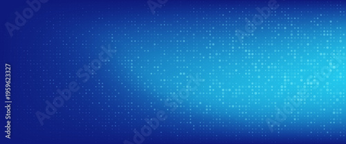 Abstract dot blue color pattern screen led light gradient texture background. Technology big data digital concept. 3d rendering.