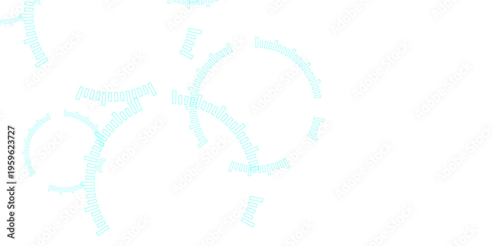 Obraz premium Abstract futuristic technology background featuring a circular HUD (heads-up display) interface design in soft cyan tones on a clean white backdrop.