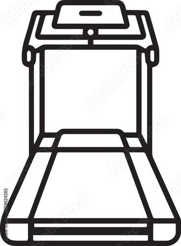 A sleek, minimalist illustration showcases a treadmill, perfectly capturing the essence of fitness and the pursuit of a healthy lifestyle.