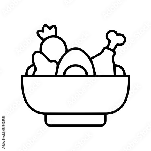 Assorted Food Serving Icon