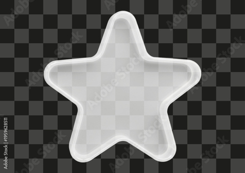 Three dimensional star graphic with soft rounded edges perfect for creative design elements