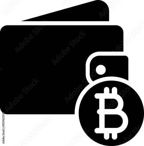 Crypto Wallet Glyph Icon