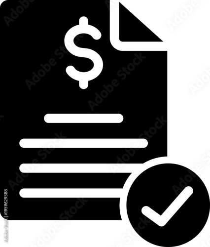 Loan Approval Glyph Icon