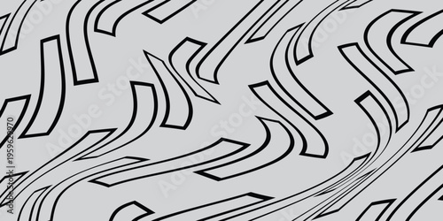 simple black irregular outline wave pattern art for banner poster background.