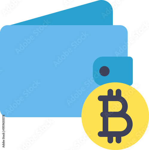Crypto Wallet Flat Icon