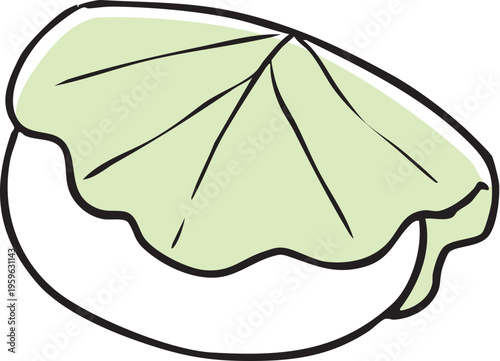 こどもの日のかしわ餅_単色