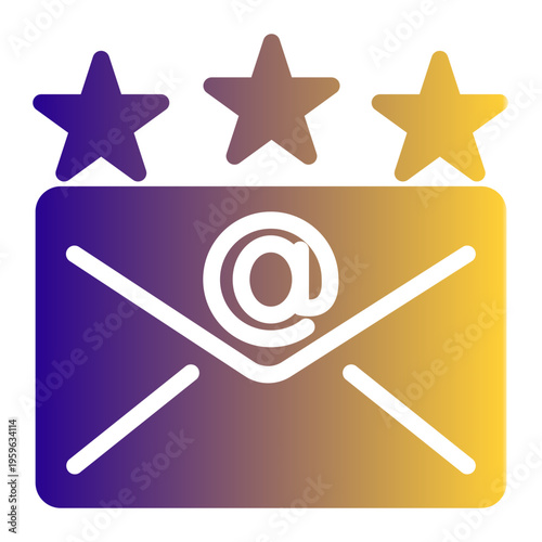 Mail Message Envelope Communication icon from the Digital Business icon collection (Glyph Gradient Style)