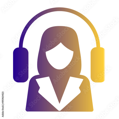 FAQ Help Contact Service icon from the Digital Business icon collection (Glyph Gradient Style)