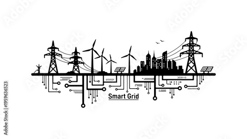 Smart Grid Energy Network with Renewable Sources
