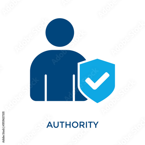 Authority Icon Dual Tone Style. Vector Illustration For Graphic Design