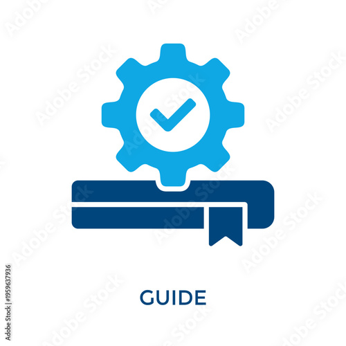 Guide Icon Dual Tone Style. Vector Illustration For Graphic Design