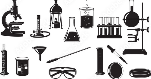 Laboratory equipment and tools for science experiments and research