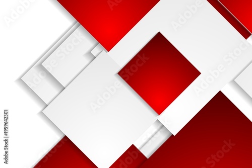 Free Download Corporate abstract red geometric banner with smooth layered curves over a clean white background, designed for business presentations, branding, and professional templates with copy space. 01. - GFXLoad