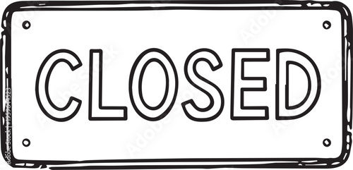A rustic signboard declares CLOSED, evoking a sense of finality. The message is simple yet clear. 