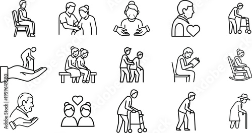 Educational icons and symbols for learning and academic institutions