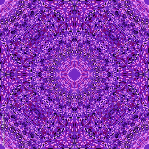 Bohemian mandala pattern background - abstract purple vector art
