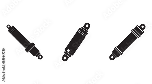Shock absorbers in different angles for vehicle suspension systems  automotive parts  vehicle components