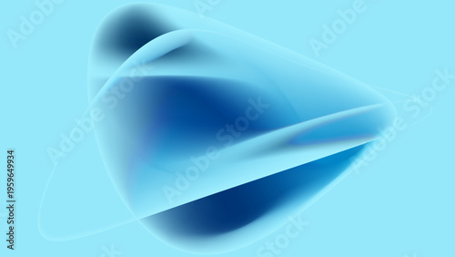 Abstract Blue Gradient Background With Hand Drawn Organic Shapes Modern Minimal Style Vector. Ideal for Social Media Posts, Website Banners, Presentations, Branding and Digital Marketing Design