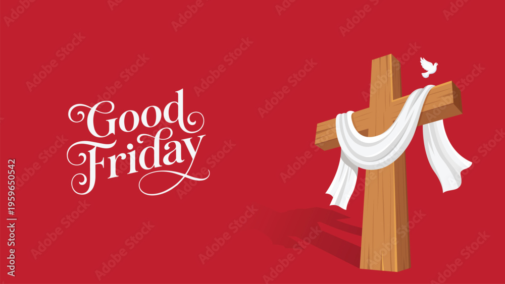 Obraz premium Good Friday Peace of Holy Week Social Media Post, Web Banner, Status, Story