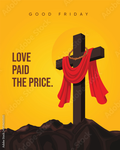 Good Friday Peace of Holy Week Social Media Post, Web Banner, Status, Story