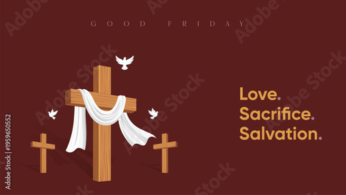 Good Friday Peace of Holy Week Social Media Post, Web Banner, Status, Story