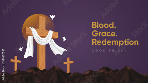 Good Friday Peace of Holy Week Social Media Post, Web Banner, Status, Story