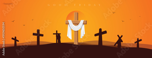 Good Friday Peace of Holy Week Social Media Post, Web Banner, Status, Story
