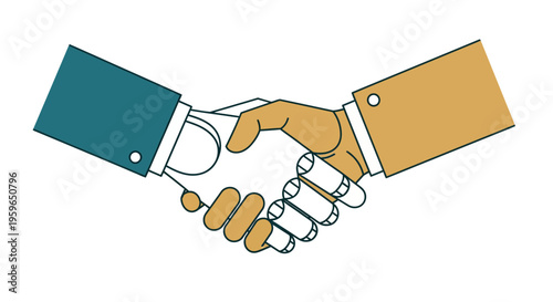 Two hands shaking in a deal.