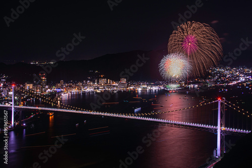 Wallpaper Mural 関門海峡花火大会（門司会場） Torontodigital.ca