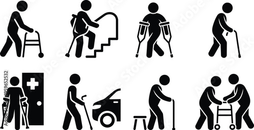 Assistive devices and mobility aids for elderly individuals