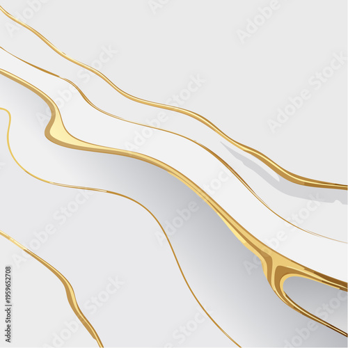 Weißer Stein mit goldenen Adern Luxus Hintergrund Vektor