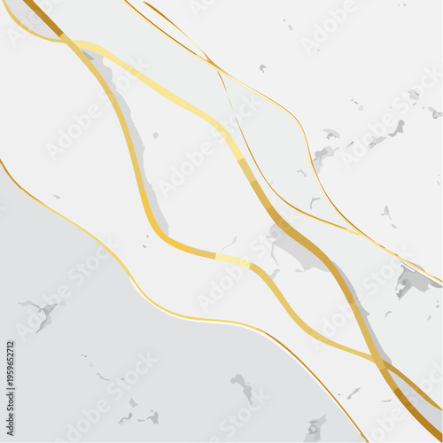 Weißer Stein mit goldenen Adern Luxus Hintergrund Vektor