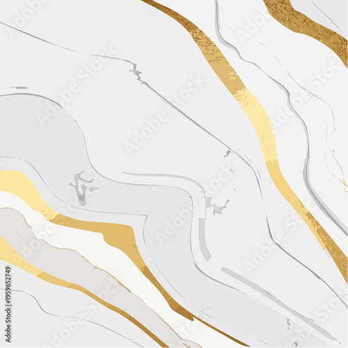 Weißer Stein mit goldenen Adern Luxus Hintergrund Vektor