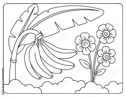 Coloring is a fun activity for children with this outline of a sweet banana